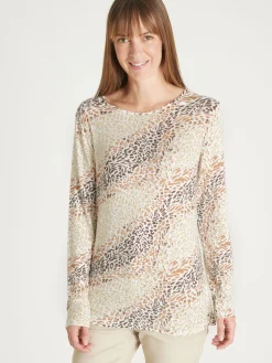 Tee-shirt en maille flammée Femme T-Shirt