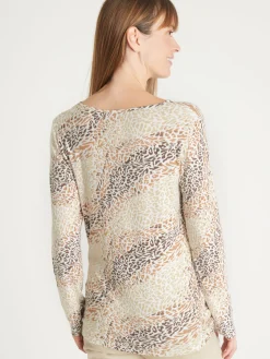 Tee-shirt en maille flammée Femme T-Shirt