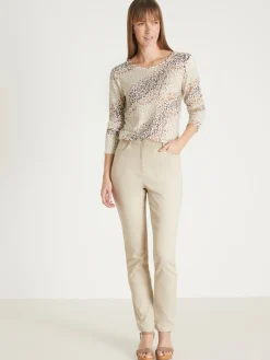 Tee-shirt en maille flammée Femme T-Shirt