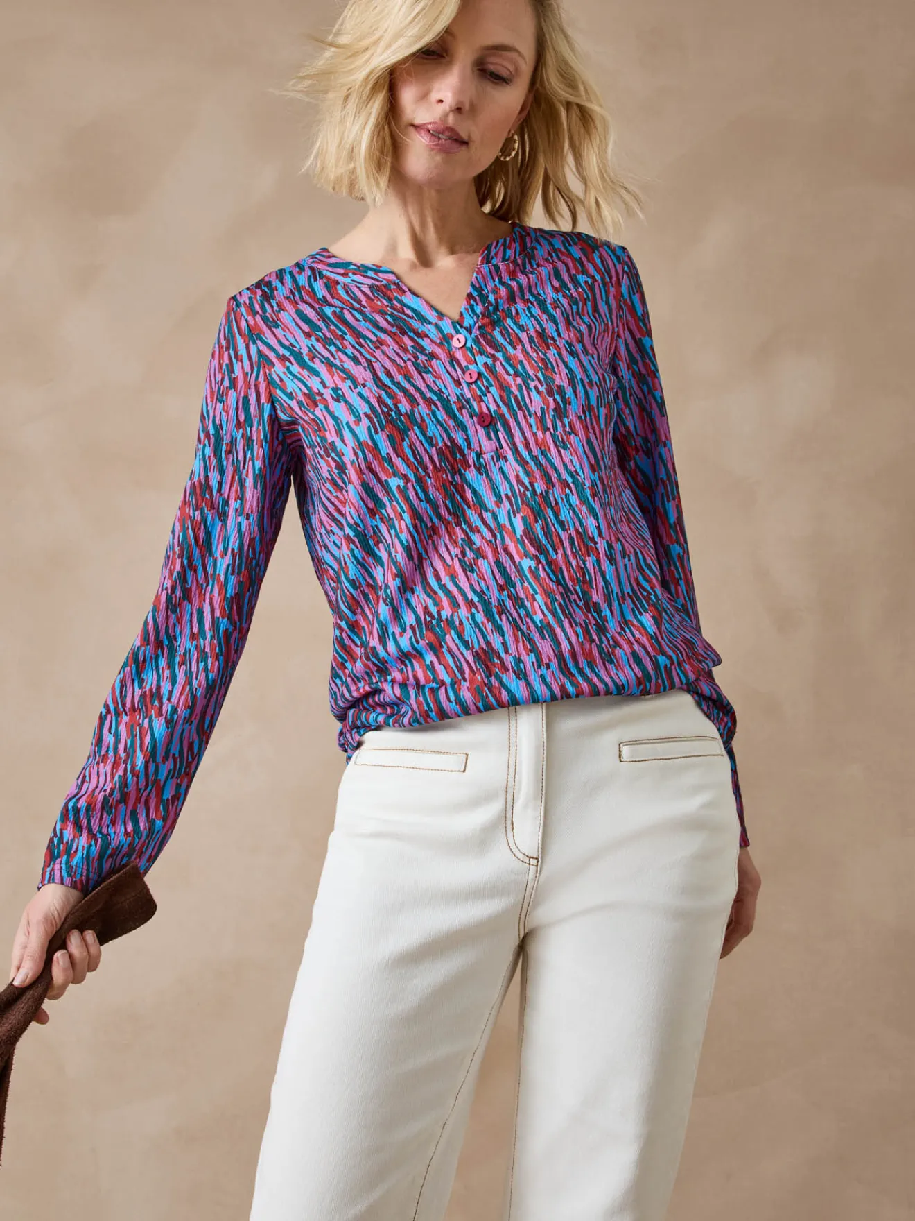 Outlet Tee-shirt en maille gaufrée Femme T-Shirt