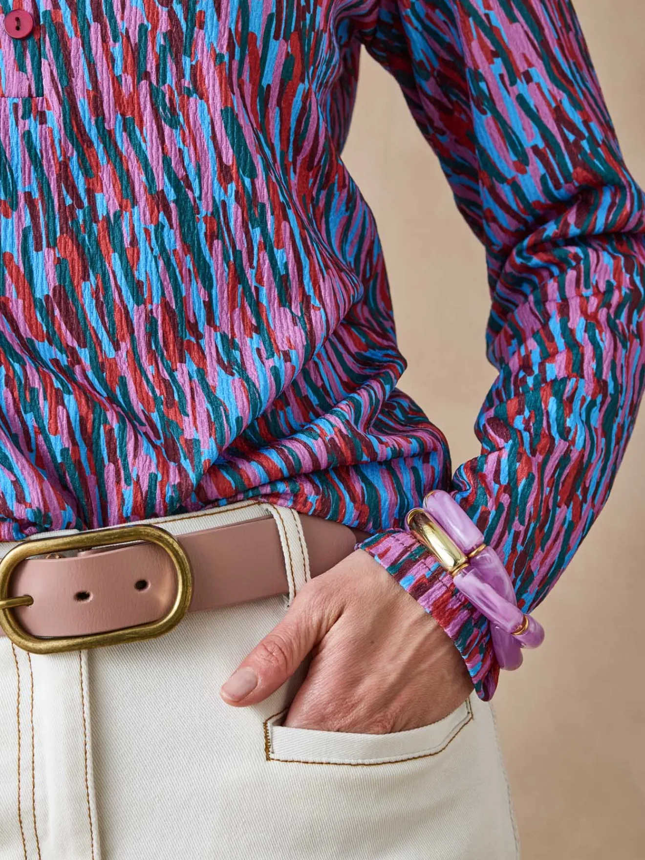 Outlet Tee-shirt en maille gaufrée Femme T-Shirt