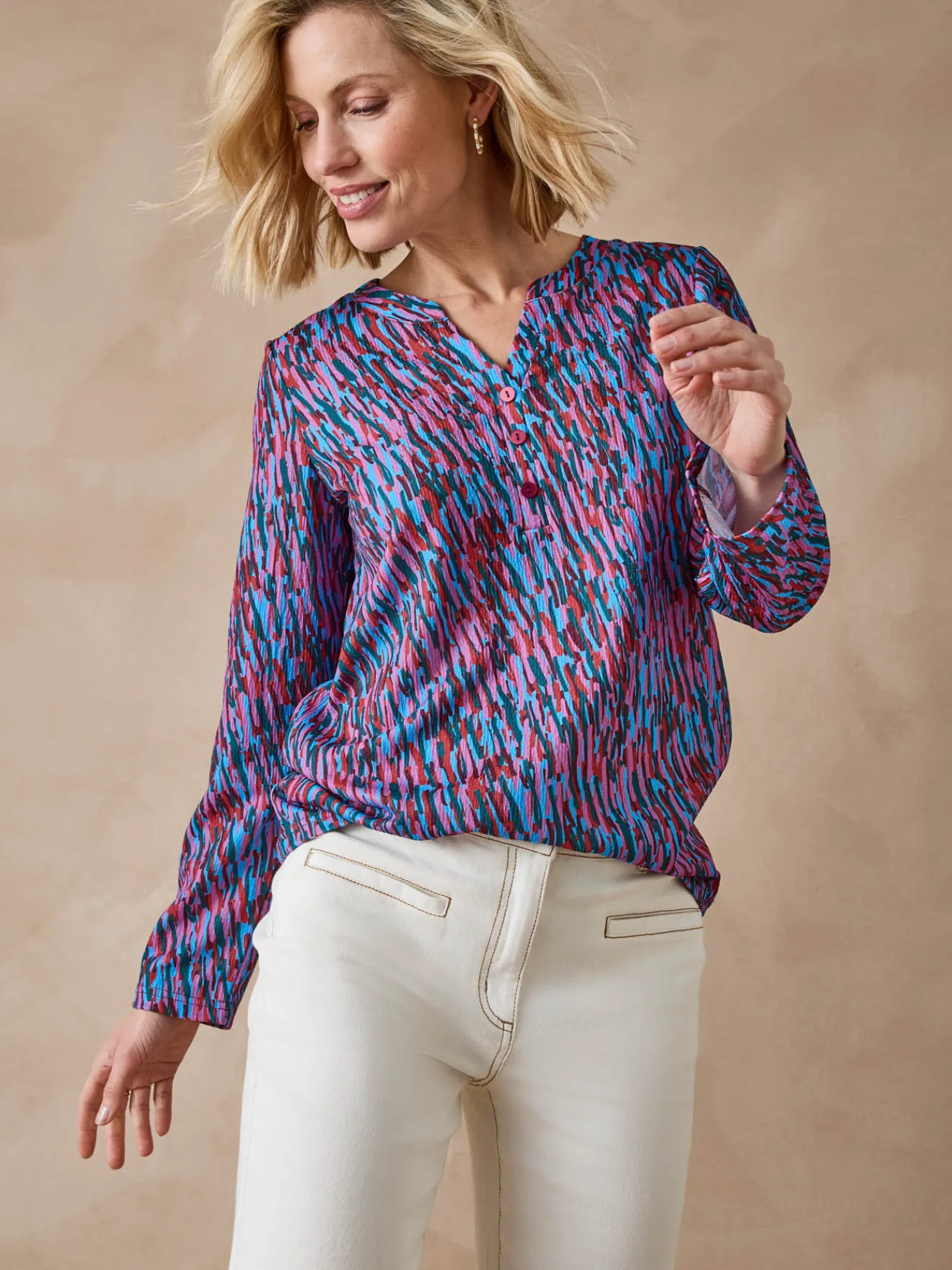 Outlet Tee-shirt en maille gaufrée Femme T-Shirt