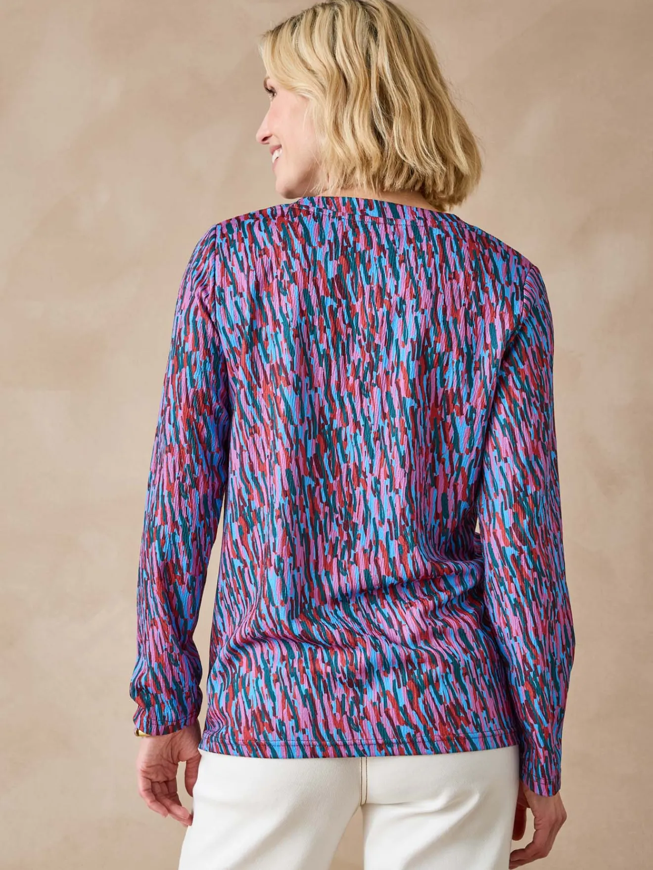 Outlet Tee-shirt en maille gaufrée Femme T-Shirt