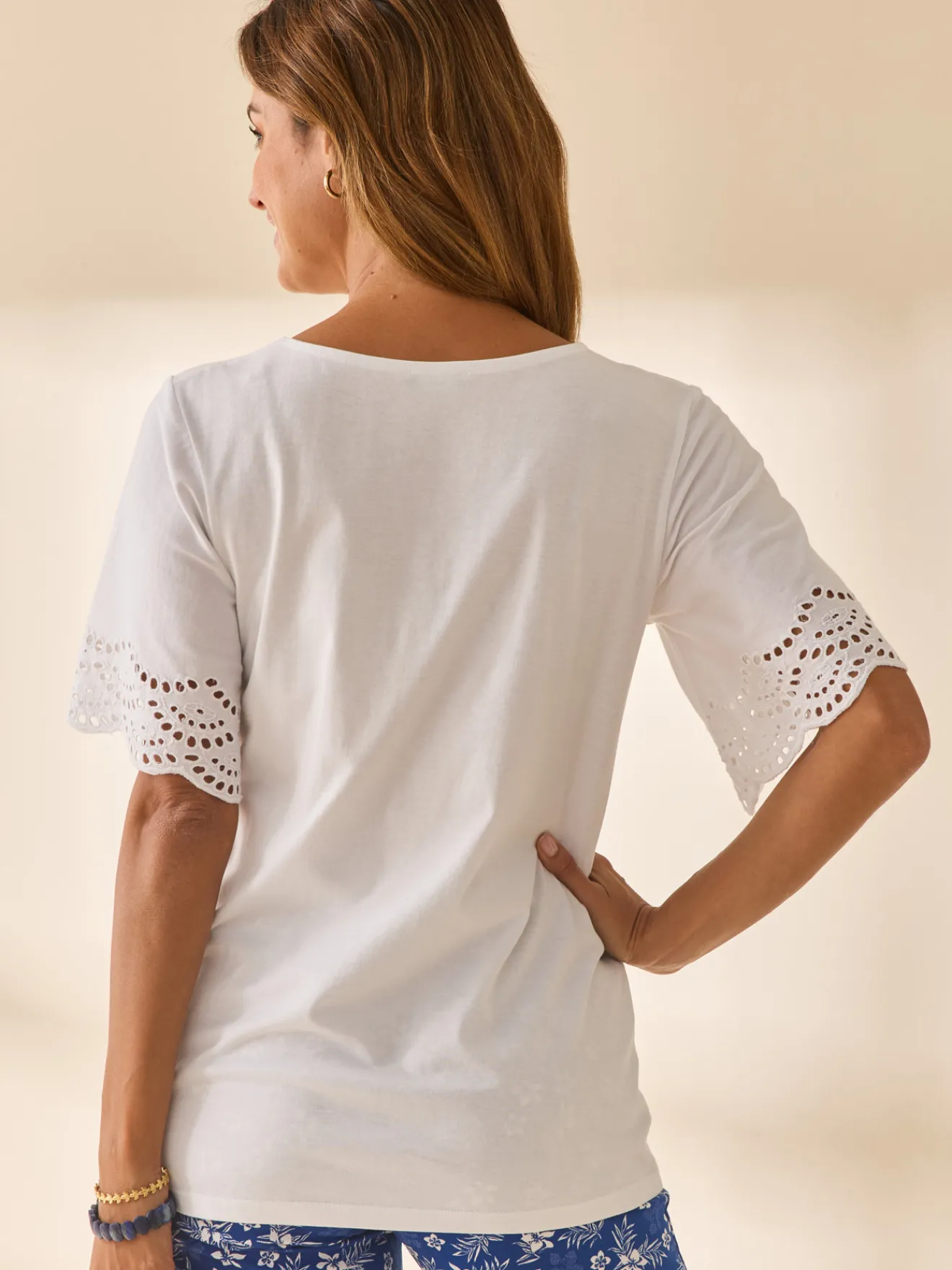 Outlet Tee-shirt manches papillon Femme T-Shirt