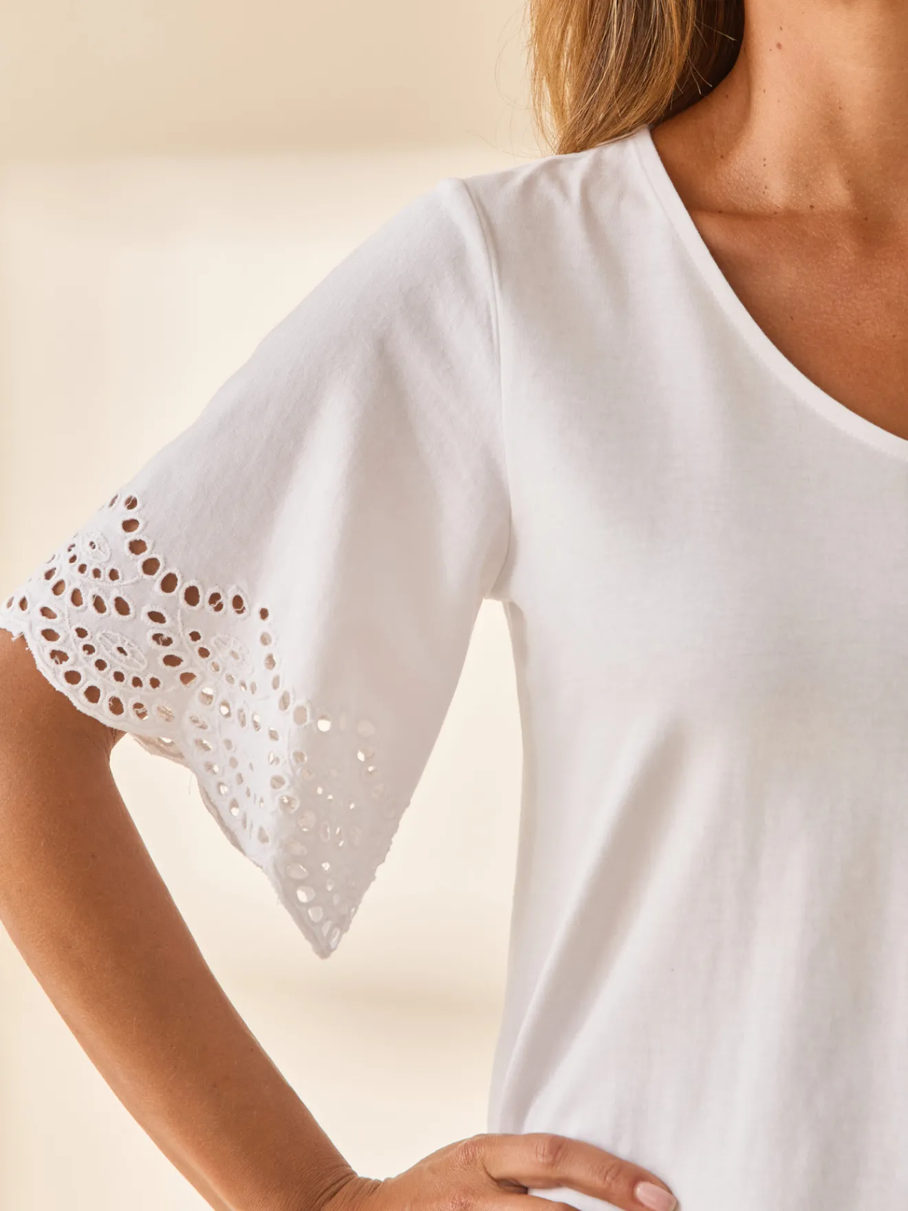 Outlet Tee-shirt manches papillon Femme T-Shirt