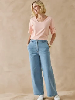 Tee-shirt manches papillon Femme T-Shirt