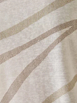 Hot Tee-shirt manches T détails strass Femme T-Shirt