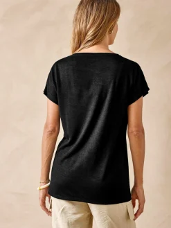 Outlet Tee-shirt manches T détails strass Femme T-Shirt