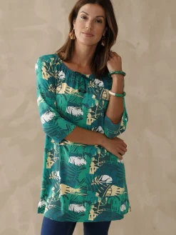 Hot Tee-shirt tunique manches 3/4 Femme Tunique|T-Shirt