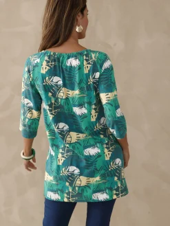 Hot Tee-shirt tunique manches 3/4 Femme Tunique|T-Shirt