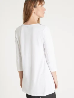 Sale Tee-shirt tunique manches 3/4 Femme T-Shirt