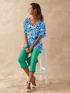 Best Tee-shirt V smocks au dos Femme T-Shirt