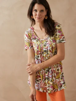 Hot Tunique en maille avec plis d'aisance Femme Tunique|T-Shirt