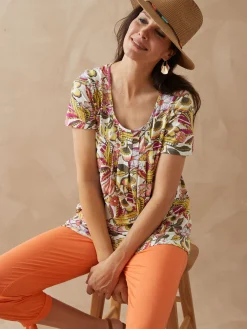 Hot Tunique en maille avec plis d'aisance Femme Tunique|T-Shirt