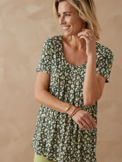 Sale Tunique en maille avec plis d'aisance Femme Tunique|T-Shirt