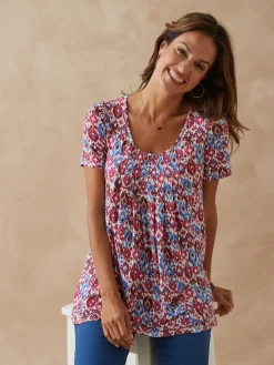 Sale Tunique en maille avec plis d'aisance Femme Tunique|T-Shirt