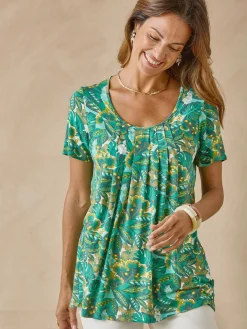 New Tunique en maille avec plis d'aisance Femme Tunique|T-Shirt