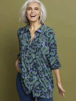 Outlet Tunique fluide en jersey Femme Tunique|Chemisier, Blouse