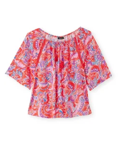 Sale Tunique fluide manches au coude Femme Chemisier, Blouse