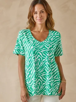 Tunique fluide manches courtes Femme Tunique|T-Shirt