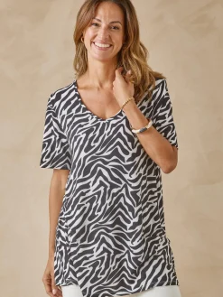 Best Tunique fluide manches courtes Femme T-Shirt|Tunique