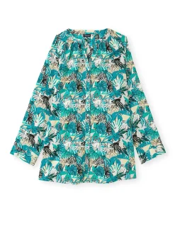 Discount Tunique longue entièrement boutonnée Femme Tunique|Chemisier, Blouse