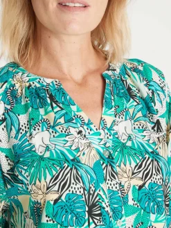 Discount Tunique longue entièrement boutonnée Femme Tunique|Chemisier, Blouse