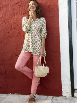 Outlet Tunique longue entièrement boutonnée Femme Tunique|Chemisier, Blouse