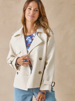 Veste courte style trench Femme Manteau, Parka|Veste, Blazer