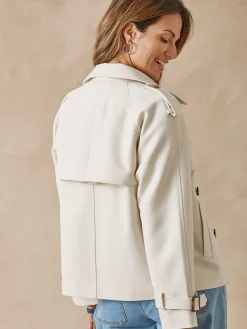 Veste courte style trench Femme Manteau, Parka|Veste, Blazer