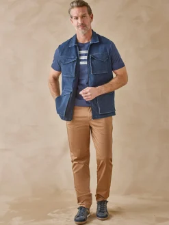 Hot Veste en jean sans manches Homme Blouson, Parka