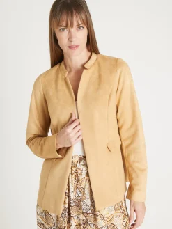 Online Veste en maille suédine Femme Manteau, Parka|Veste, Blazer