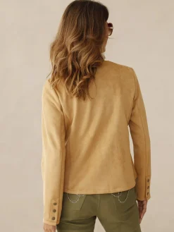 Hot Veste en suédine Femme Veste, Blazer