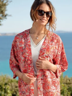 Hot Veste longue forme kimono Femme Veste, Blazer