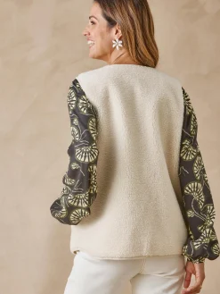 Discount Veste sans manches en maille moutonnée Femme Manteau, Parka|Veste, Blazer