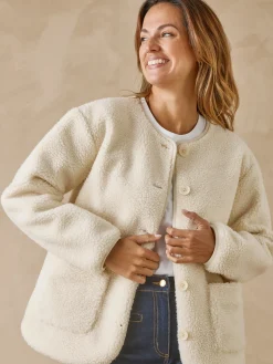 Outlet Veste teddy sherpa moumoute chaude Femme Manteau, Parka